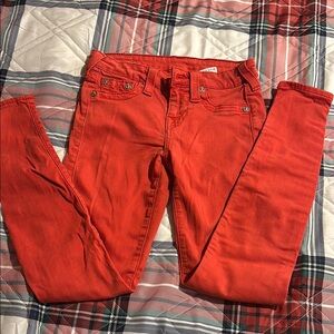 TRUE RELIGION- Vibrant Red Skinny Jeans